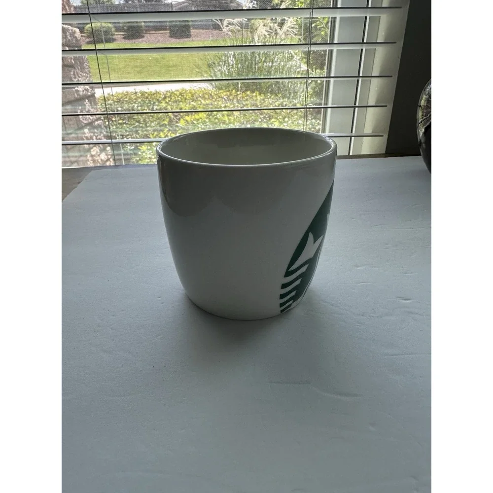 Starbucks 2017 14oz Green White Siren Logo Coffee Cup Ceramic Mug Mermaid Barrel